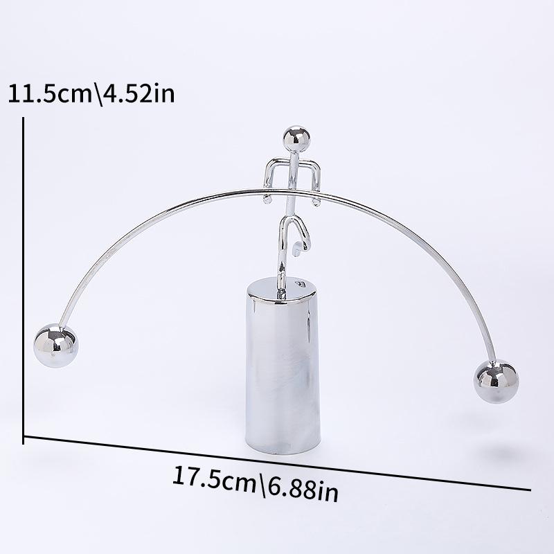 Mini Aço Halterofilista de Equilíbrio: Brinquedo de Mesa para Alívio de Estresse & Decoração Científica Educacional