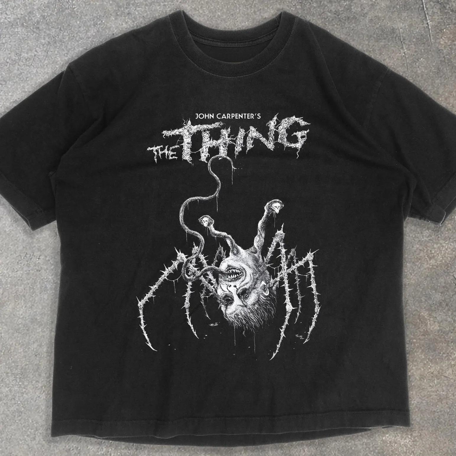 

2026 Summer Men s Pure Cotton Vintage The Thing T-shirt Casual Stylish Loose and Breathable Suitable for Everyday Wear S разноцветный