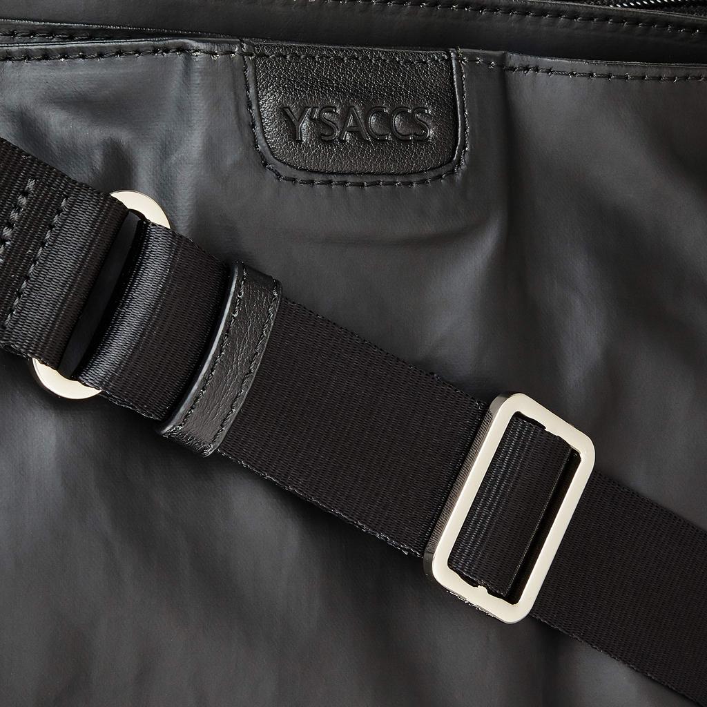 Isaac Tote Bag, Polyurethane and Cow Leather, Simple 2-Way Mini Tote, Women's, Black