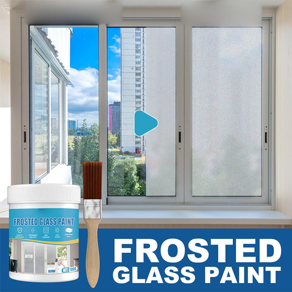 Professional Frosted Glass Paint with Brush Matte Hazy Frost for Door Window Shading Quality Material Made for Household