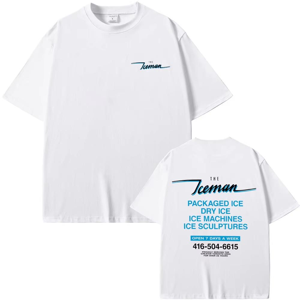 Rapper Drake ICEMAN Album Graphic Print Men's Fashion Hip‑Hop Loose Summer Casual Short‑Sleeve T-shirt