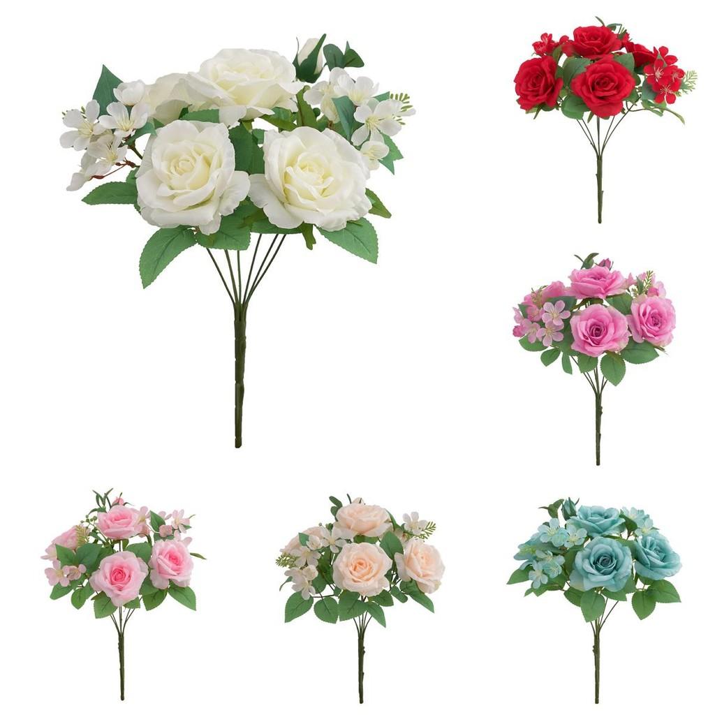 Purple Silk Rose Arrangement Fake Flower For Event Decor And Gift Presentation