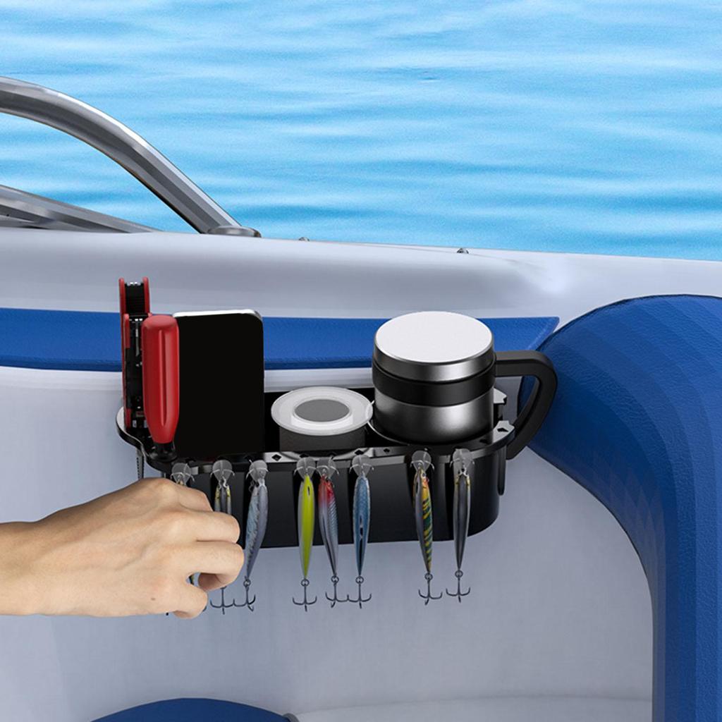 Boat Storage Organizer Seat Caddy with Drainage Stable Cup Holder Accessories