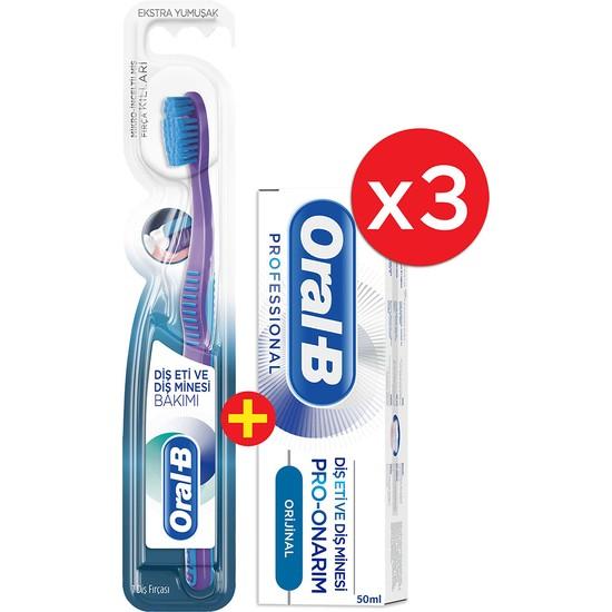 

Oral - Зубная щетка B Gum&Enamel + Зубная паста Pro Repair 50 мл X3