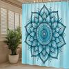 Blue Mandala Shower Curtain Spiritual Flower Design Boho Art Decor Zen Meditation Bathroom Elegant Waterproof Simpleinstallation