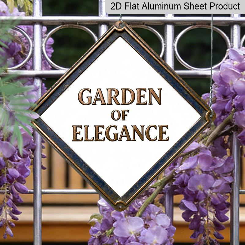 

2D Flat, 1pc, Garden Flowers Theme, Gift for Gardening Collectors Wall Decor Gift, Vintage Metal Sign, Suitable for Living Room, Study, Entryway 20*20cm