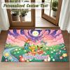 Crystal Velvet Square Rug Custom NamePokémon Pattern Non Slip Home Floor Decor Rug