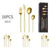 16Pcs Stainless Steel Cutlery Set Cutlery Set Mirror Polished Tableware Western Tableware, Suitable for Hotel Parties.
