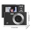 4K Digital Camera Camcorder 48MP Digital Video Camera 2.4 Inch Screen 16X Digital Zoom Anti Shake Face Detection Beauty