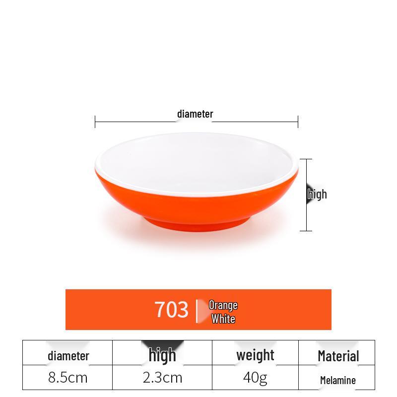 Imitation Porcelain Melamine Dipping and Snack Dish for Restaurants