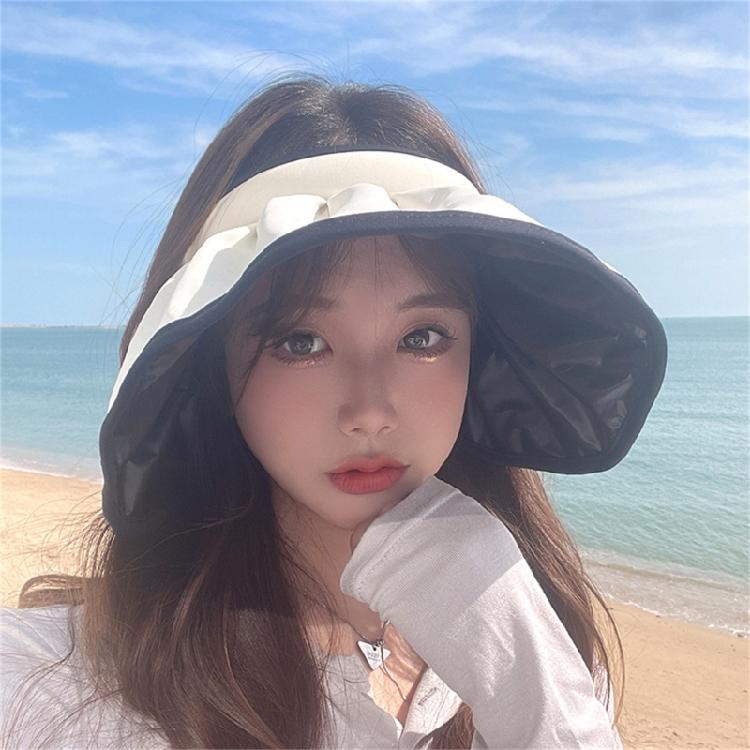 Summer Sun Visors Hat Women Visors Hat Women SunHat With Ponytail Hole Foldable