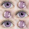 2pcs Prague Purple Contact Lenses for Colored Eye Makeup Yearly Use 14.2mm Softlens Cosmetics