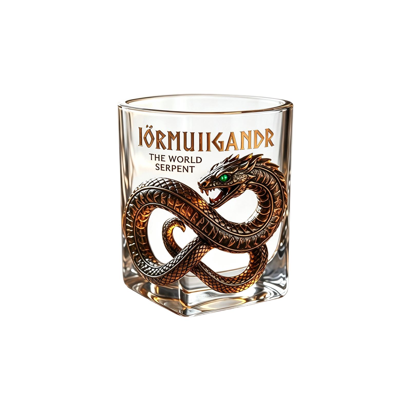 Highland Cow Scottish Spirit Glass Whiskey Tumbler Durable Thick Base Square Shape Glassware for Spirits and Cocktails