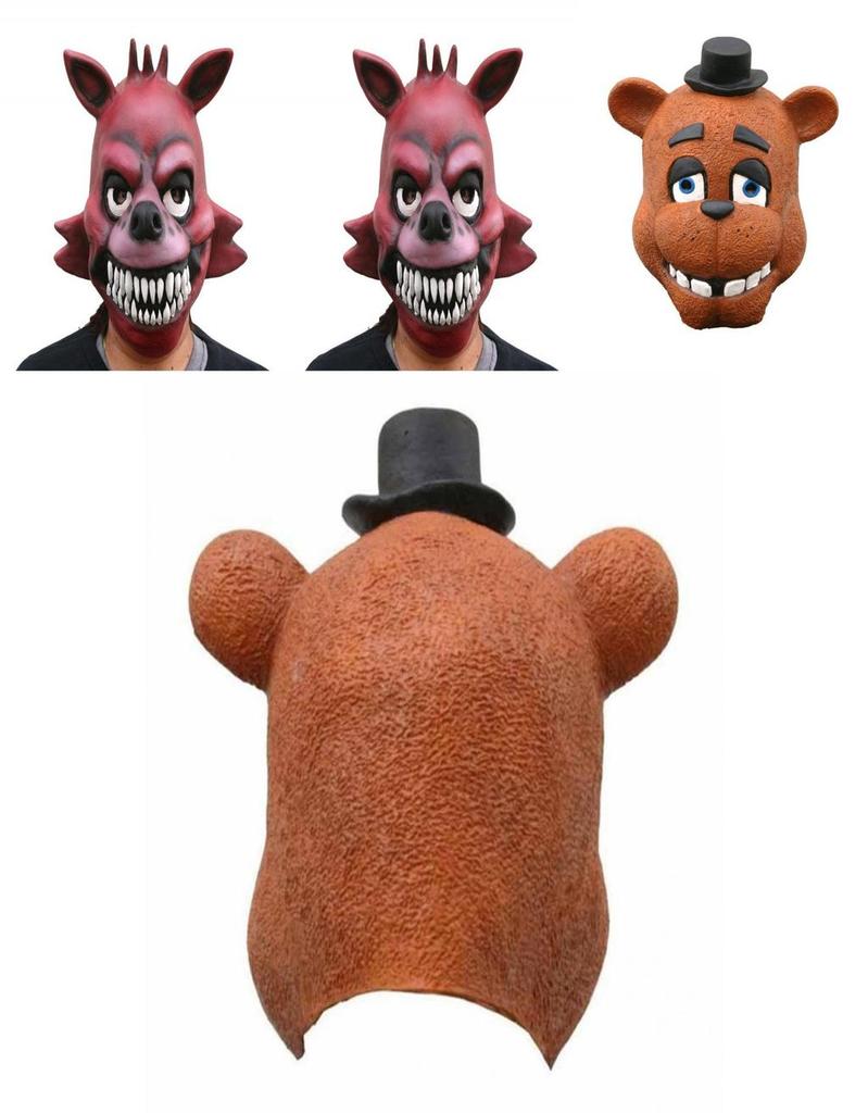 Máscara de Látex para Adulto de Five Nights At Freddy's con Estilo Freddy Chica Bonnie Foxy