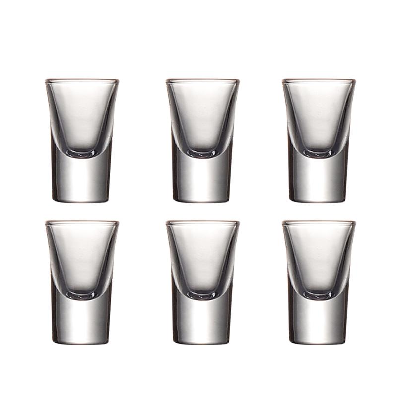 6/5/4/3/2/1 Stück Schnapsglas-Set 25 ml Spirituosengläser Mini-Weinglas Glas Vergoldeter Rand Glas Weindispenser Goldener Rand Kreatives Glas