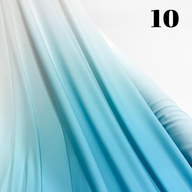 50cm Chiffon Gradient Fabric Hanfu Ancient Style Rainbow Gradient Fabric Stage Costume Design Skirt Dress DIY Sewing Material