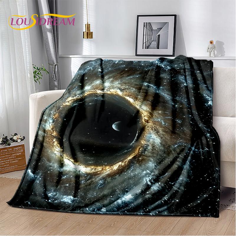 Universe Space Stars Black Hole Galaxy Earth Milky Way Soft Blanket,Soft Throw Blanket for Home Bedroom Bed Sofa Cover Kid Gift