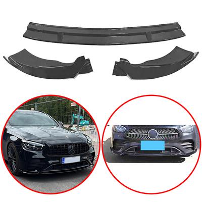 For Mercedes Benz E Class W213 E260 E300 2026 2026 2026 2026+ 3 Pcs High Quality ABS Car Front Lip Bumper Spoiler Glossy Black