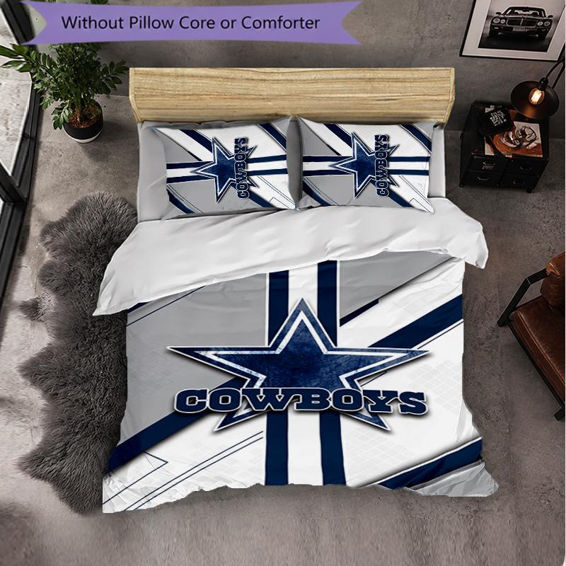 Dallas Cowboys Pattern Microfiber 3Pcs Bedding Set Decor Duvet Cover Set For Bedroom Home Use