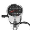 Motorbicycle Instrument Speedometer Dual Odometer LED Backlit DC 12V 4 Lamps with Indicator Light