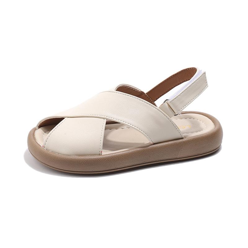 Sommer Kinder Sandalen 2025 Neue Mädchen Sandalen Weichsohlige Rutschfeste Strandschuhe Vielseitige Mädchen Freizeitschuhe Komfort Mädchen Flache Schuhe