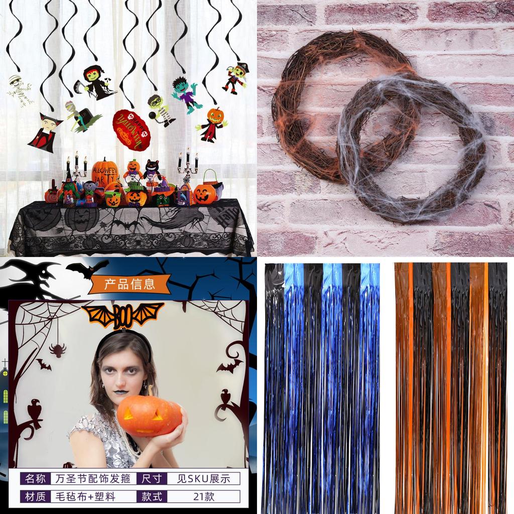 Crazy Party Halloween Headband With Ghost Theme Pumpkin Head Clip Halloween Decorations