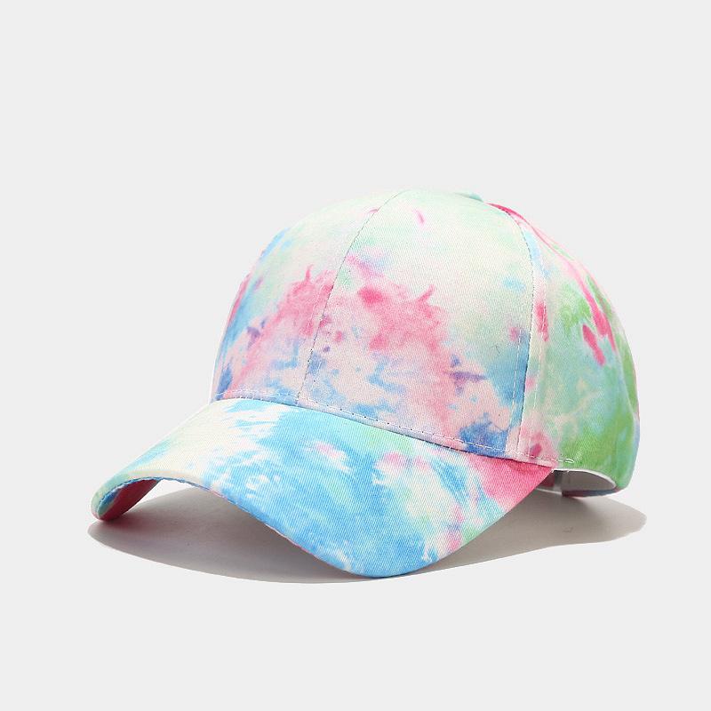 New Fashion Colorful Tie-Dye Baseball Cap Spring Men'S And Women'S Trend Lovers Hat Outdoor Sports Adjustable Sun Graffiti Bones