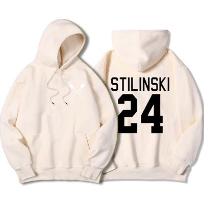 Stilinski 24 odzież z nadrukami męskie hiphopowy sweter swetry wycięcie pod szyją osobowości bluzy z kapturem moda codzienna polarowa bluza z kapturem mężczyzn