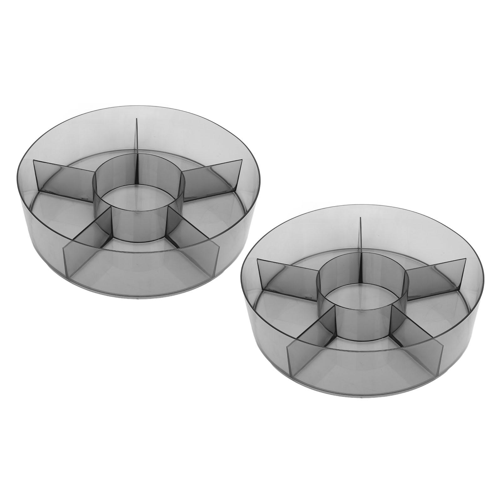 

Rotating Serving Tray 2 Layers Large Capacity Plastic Clear Snackle Box Container