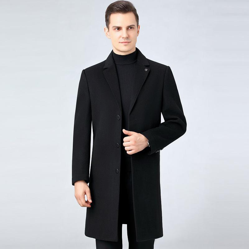 Herren Doppelseitiger Woll-Wintermantel - Koreanischer Stil, Große Größen, Kaschmirjacke