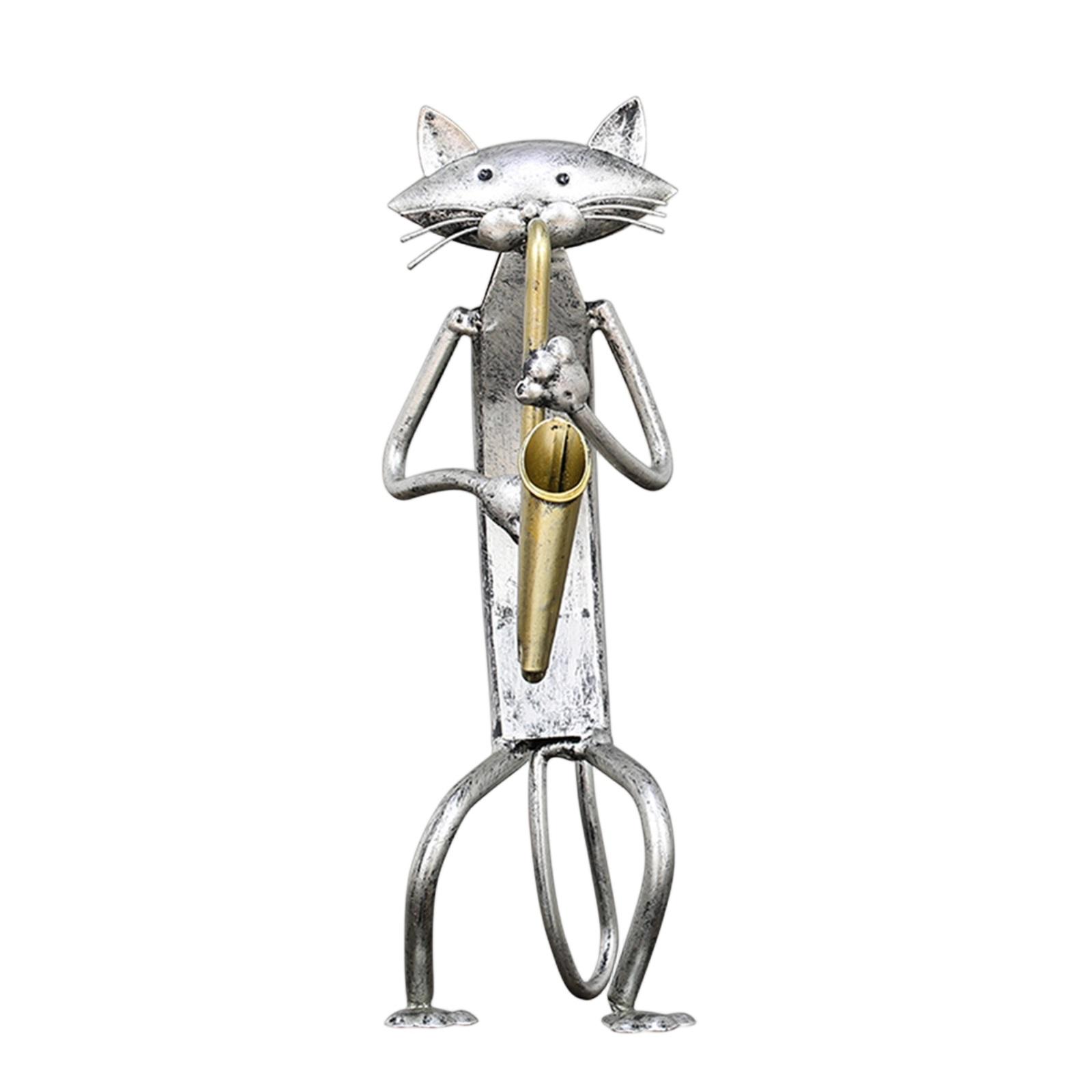 

Cat Band Figurine Musical Home Decor Unique Sculpture for Music Lovers and Cat Enthusiasts Creative Artistic Display Piece for Indoor Use One Size