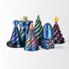 7Pcs 3D Printed Toy Rotating Pyramids Three-Dimensional Spiral Cone Fidget Toy 3D Spiral Cone Prelearning Accessiories