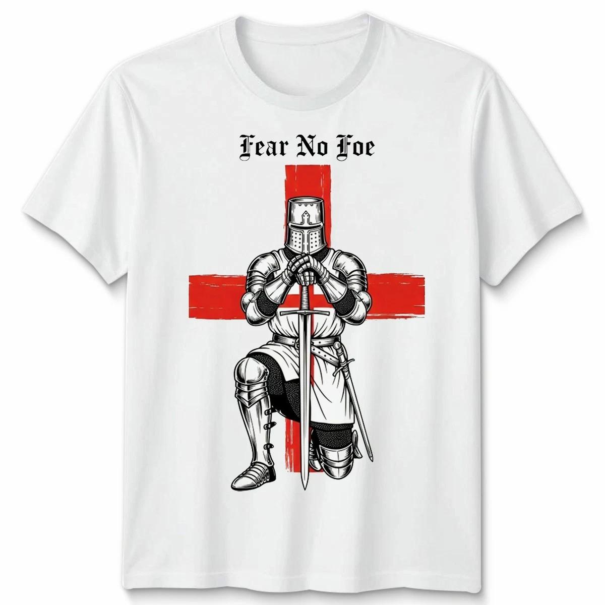 

England Fear No Foe St George s Day Unisex Tshirt Patriotic English Tee Gift S