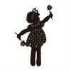 Stunning Little Girl Holding Flowers Garden Stake! Outdoor Decoration Marker. Girl ground.Metal Yard Art with Creative Openwork.