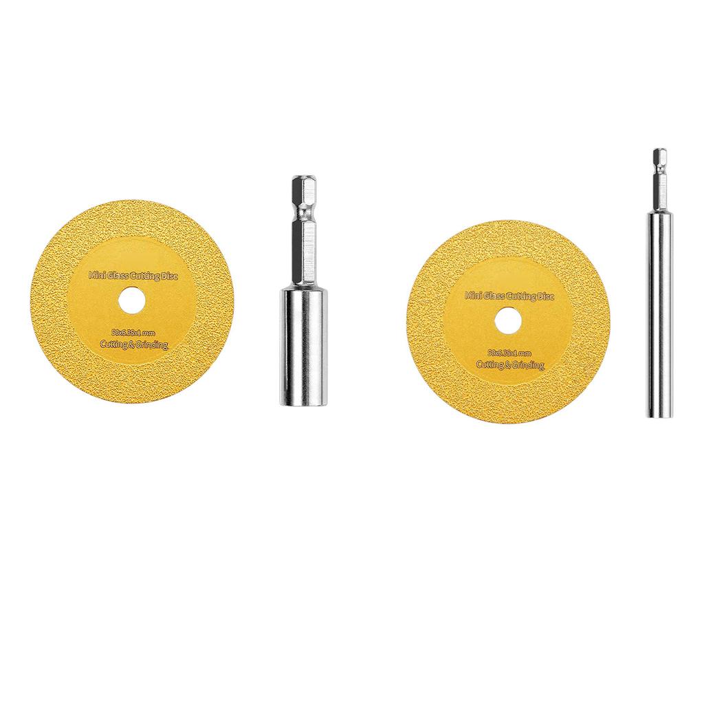 Diamonds Cutting Wheel with 1/4inch Hex Shank for PVC Pipe Cutter Mini Glasses Cutting Disc for Cutting Glass Ceramics
