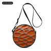 Honeycomb Print Round Shoulder Bag Casual Messenger Bag Daily Adjustable Strap Crossbody Bag for Woman Best Gifts 2D Flat