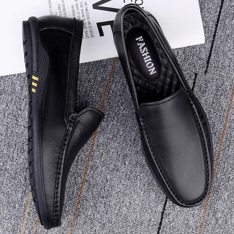 Scarpe Casual da Guida da Uomo di Marca di Lusso Comfort Mocassini da Uomo Piatti in Gomma Resistente all'Usura Scarpe da Uomo Moda in Vera Pelle Slip-On