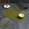 PVC Double-sided Leather Dining Table Mat, Desktop Decoration, Home Dining Plate Mat, Anti Slip Bowl Mat, Thermal Insulation Mat