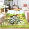 1Pc Bicycle Ride Through Countryside Rug Office Carpet Indoor Outdoor Doormat Nonslip Soft Comfortable Living Christmas Halloween Xmas Gift D924181