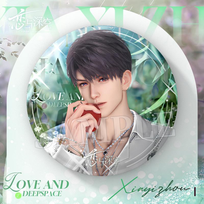

Game Love and Deepspace Sylus Rafayel Zayne Xavier Caleb Anime Spring and Flowers 75MM Badge Emblem Clothes Decor Brooch Gift