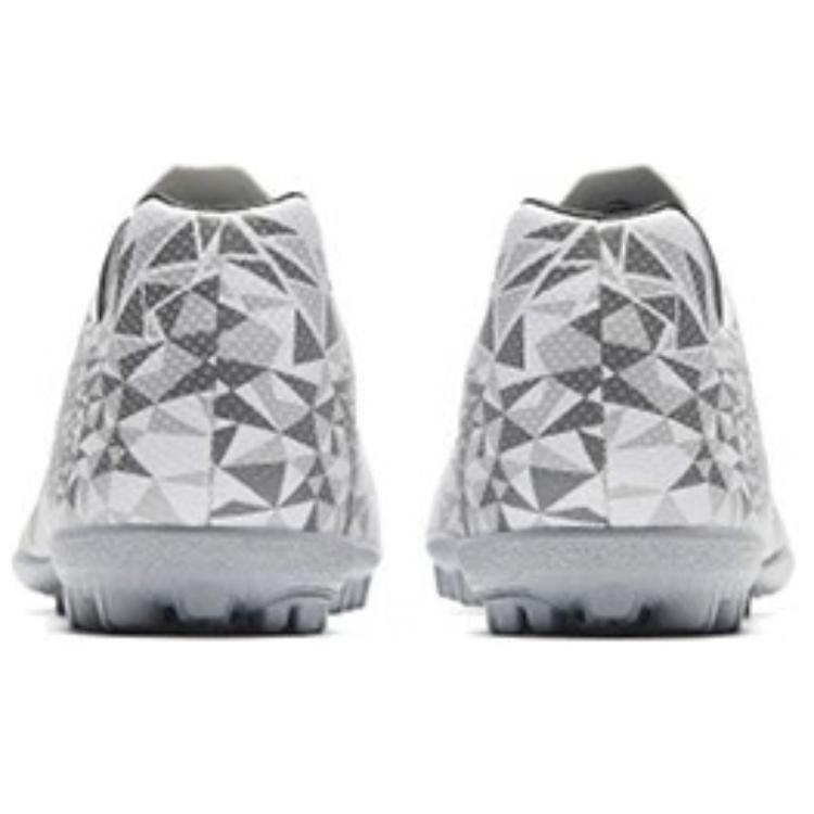 Anta TF Turf Artificial Turf Slip Resistant Abrasion Resistant Soccer Shoes Men's White Gray 912222201-4