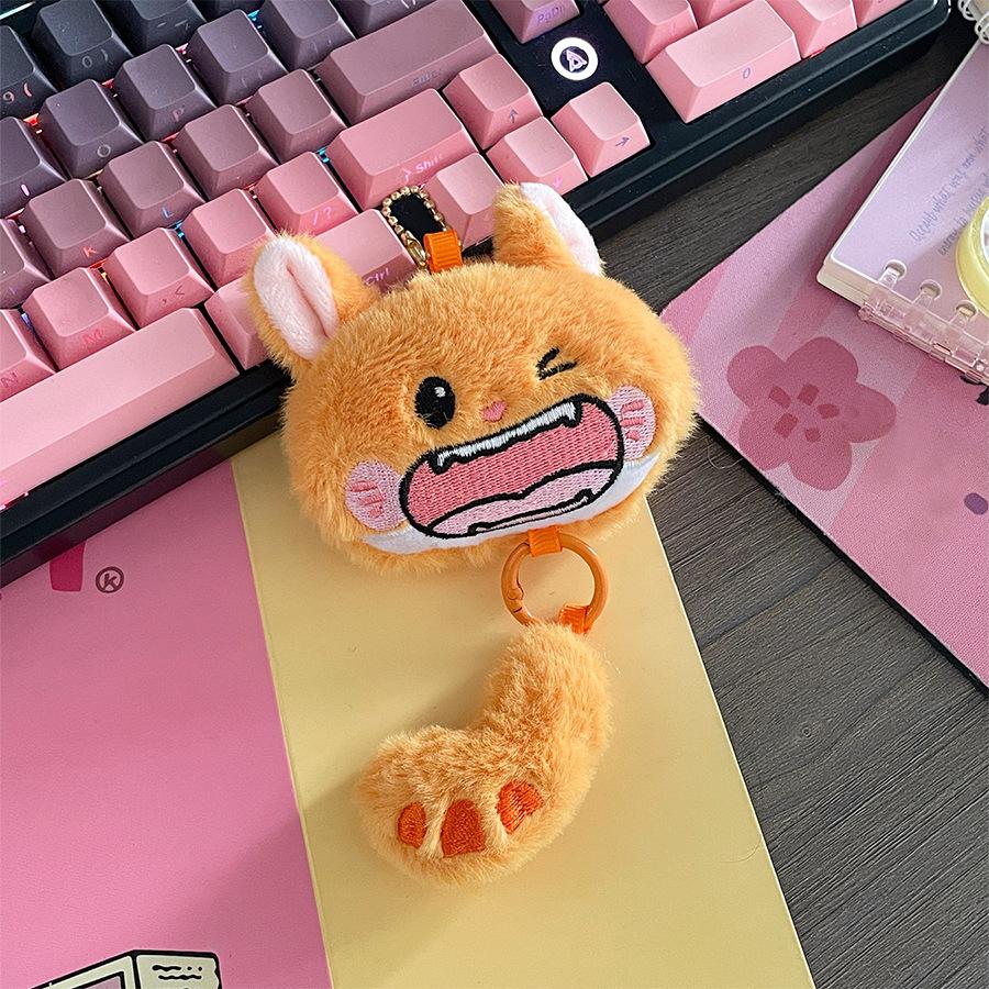 Cute Long-tail Cat Plush Doll Bag Pendant Girl Heart Cat Doll Hanging Ornament Birthday Doll Gift