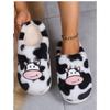 Cute Cartoon Cow Cotton Slippers Cross-border Student Korean Version Indoor Non-slip Warm Mao Mao Shoes Cross-border Spot