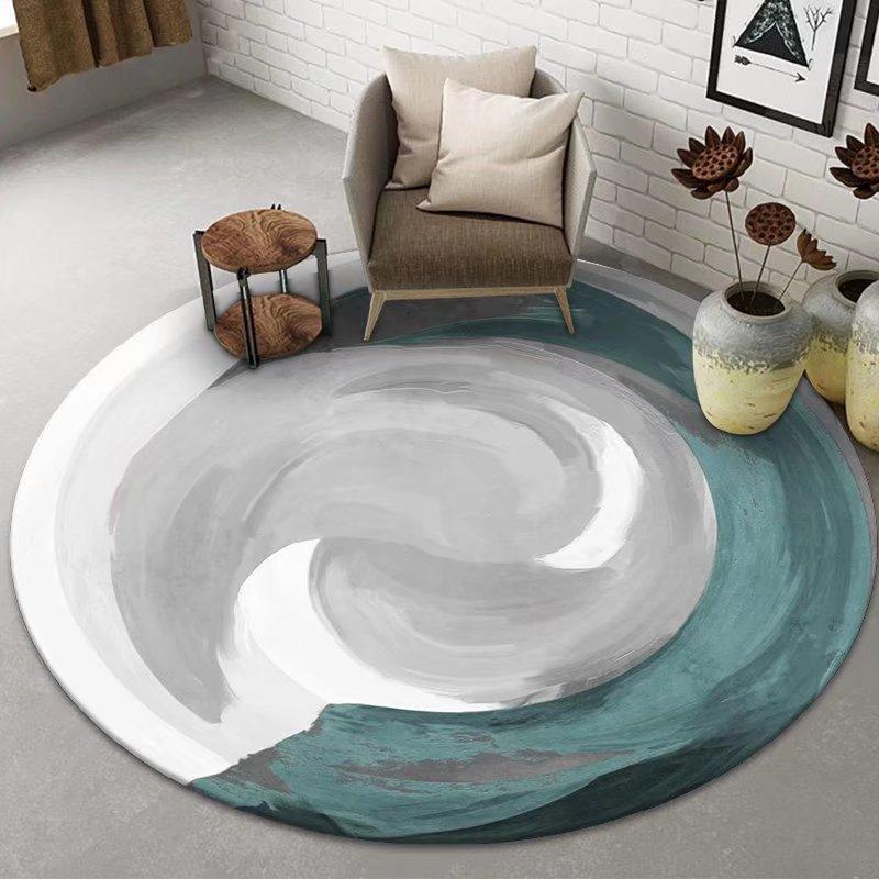 Moderne Abstracte Ronde Vloerkleden Antislip Wasbaar Grote Vloerkleden voor Woonkamer Slaapkamer Decor Elastische Vloermat