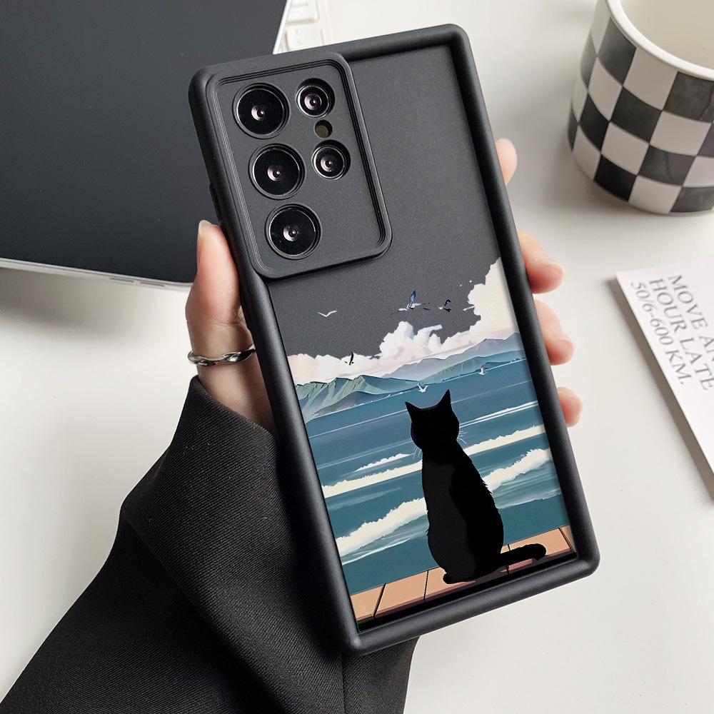 

Мягкий чехол для Samsung A55 5G S25 Ultra A54 A16 A15 A53 A35 A34 A14 A13 A06 A05 A05s A33 A25 S24 FE S23 Plus S22 Чехол с кошкой и животным Samsung A25 5G