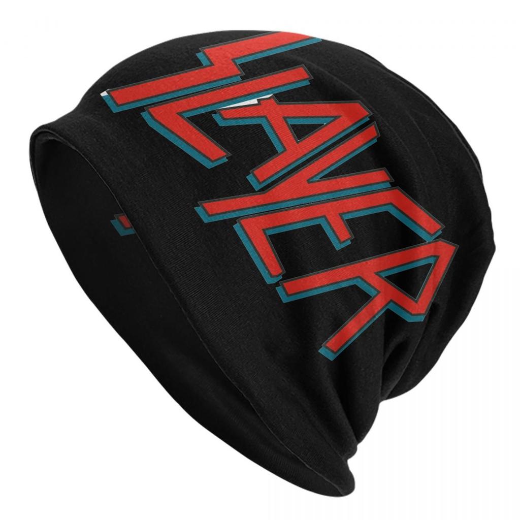 Custom Heavy Metal Rock Slayers Logo Bonnet Hat Knit Hats Unisex Women Hip Hop Unisex Band Winter Warm Beanies Cap