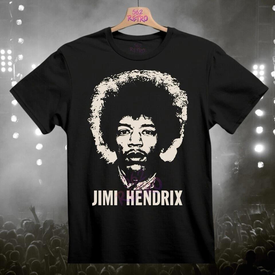 

Jimi Hendrix Classic Rock Band Unisex Black T-Shirt S