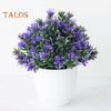 TDStore Artificial Flowers Realistic Simulated Plastic Artificial Potted Flower for Home Decor