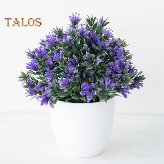 TDStore Artificial Flowers Realistic Simulated Plastic Artificial Potted Flower for Home Decor
