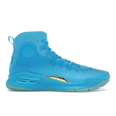 Men's Curry 4 Retro 'Flooded' Capri Metallic Gold Basketball Shoes 1298306-404